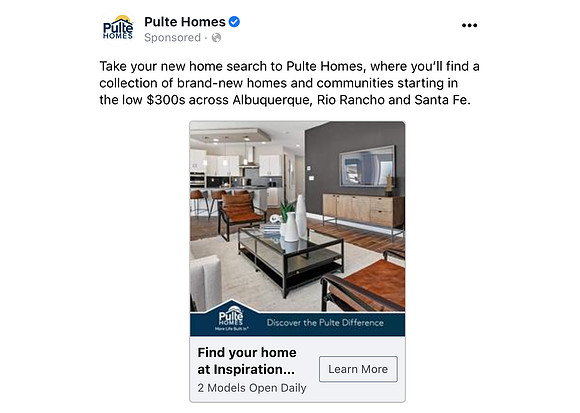 Advertisement by Pulte Homes, photography by Mona Makela