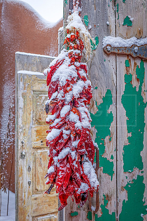 Snowy Ristra 5 x 7 greeting card