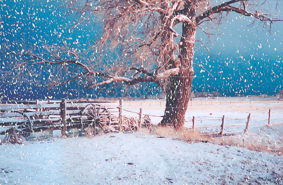 Winter in Ranchos de Taos, New Mexico 5 x 7 greeting card