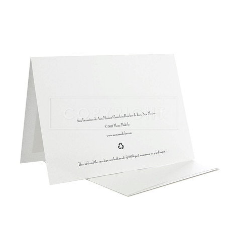 5 x 7 greeting card back. I have changed the font since this photo was taken.