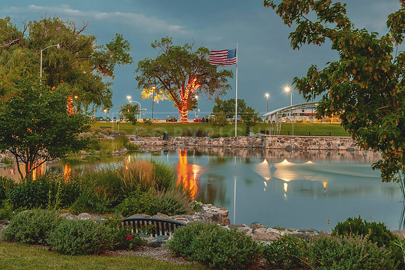 Ashley Pond in Los Alamos 5 x 7 greeting card
