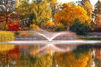 Ashley Pond in fall 5 x 7 greeting card