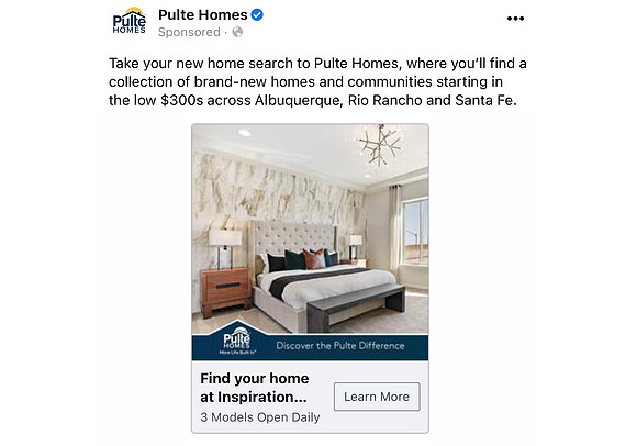 Advertisement by Pulte Homes, photography by Mona Makela