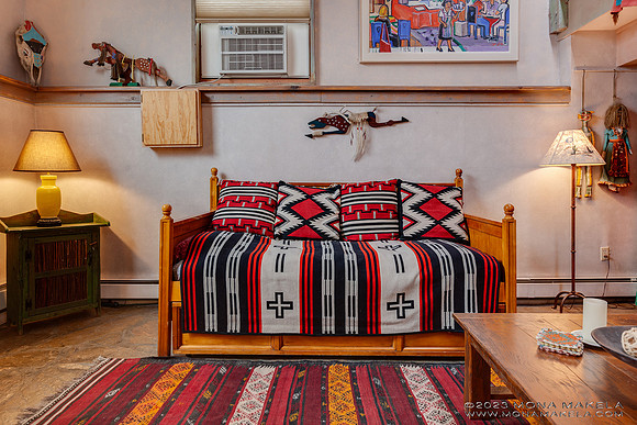 Inger Jirby's vacation rental in Taos, New Mexico. Photography by Mona Makela.