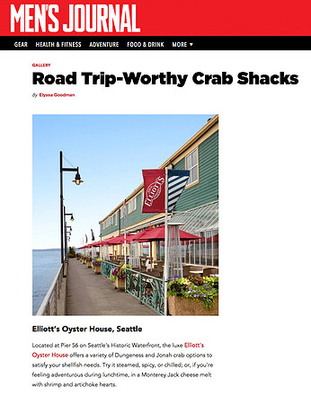 Photo of Elliott's Oyster House in Men's Journal by Mona Makela.