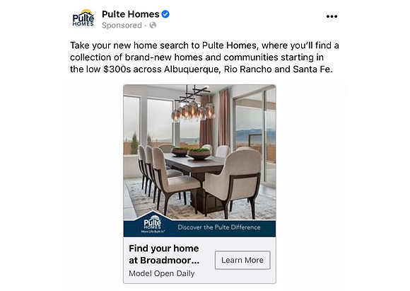 Advertisement by Pulte Homes, photography by Mona Makela