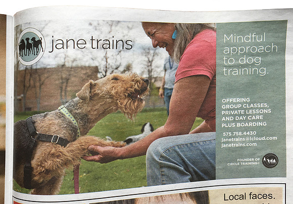 Photo by Mona Makela in client's newspaper ad.