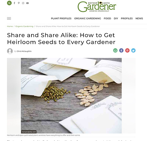 Photo on Mother Earth Gardener website by Mona Makela Photography